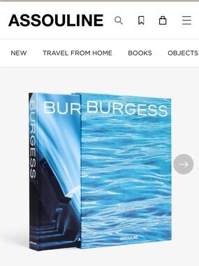Assouline Burgess Hardcover Book with Ocean Blue Cover